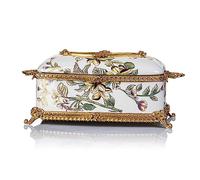 Napkin Holder Modern Fashion Living Room Tissue Box Decoration Household Coffee Table Ceramics with Copper Paper Box Nordic Table Decoration Napkin Dispenser