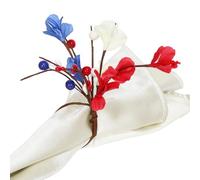 Napkin Holder Rings Table Decoration for - Independence Day Parties Artificial Flowers Buckles Home, Formal Dinners, Family Reunions, Banquets Holiday Parties and Hotel | Multipurpose Outdoor I