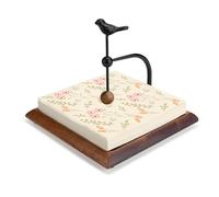 Napkin Holder with Bird-Shaped Handle Flat Napkin Dispenser Wooden Base Paper Towel Rack for Storing & Using Paper & Cocktail Napkins in Kitchen Dining Table Café Bar Restaurant (Without Spice Rack)