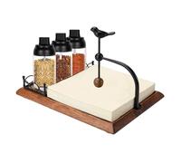 Napkin Holder with Storage for Salt Mill Rustic Design with Napkin Dispenser for Home Dining Table for Home Living Room Kitchen Bar Restaurant Picnic