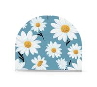 Napkin Holders for Tables White Daisy on Blue Acrylic Freestanding Tissue Dispenser Cocktail Paper Napkin Holder for Kitchen Counter, Dining Table, Bathroom, 1 Pack