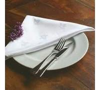 Napkin Ivy Leaf White - 100% Egyptian Cotton 55x55cm