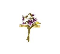 Napkin Ring 12 Pieces Valentine'S Day Napkin Ring Flower Daffodil Napkin Button Wedding Decoration Supplies Purple