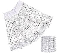 Napkin Rings Set of 150 Silver Rhinestone Mesh Napkin Holders for Table Decorations or DIY Decoration