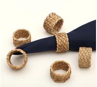Napkin Rings Set of 6 - Handmade Woven Napkin Holders,Farmhouse Napkin Buckles for Wedding, Party, Christmas, Thanksgiving & Holiday Table Décor (Natural Wood, 5 CM) - THE HOME TALK