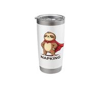 Napking Sloth | Cute Napping King Superhero Pun Stainless Steel Insulated Tumbler