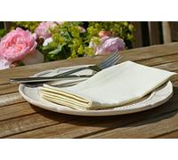 Napkins, 100% Cotton in Vanilla Cream pack of 4 Quayside Home