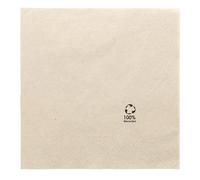 Napkins 2 Ply Ecolabel 18 Gsm 40X40 Cm Natural Recycled Tissu - 1600 Units