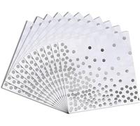 Napkins, 60 Sheets White Napkin for with Silver Polka Dots, for Events Such as Birthday Parties, Weddings and Holiday Celebrations