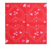 Napkins Abstract Red Heart Tissue Paper Napkins Disposable Soft Serviettes Party Happy Birthday Wedding Wrapping Paper for Crafts Everyday Tableware,Christmas,Toilet 30 Packs(33x33cm)