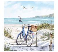 Napkins Bicycle Beach 20 Pack 3 Ply Paper Ambiente Party Tableware Serviettes 16.5cm x 16.5cm
