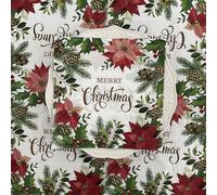 Napkins Christmas Flowers Leaf Tissue Paper Napkins Disposable Soft Serviettes Party Happy Birthday Wedding Wrapping Paper for Crafts Everyday Tableware,Christmas,Toilet 20 Packs(33x33cm)