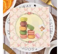 Napkins Colorful Flower Cake Table Decoration, Anniversary Decoration, Disposable Party Serviettes Napkins, Perfect for Birthdays, Weddings, Communion and Celebrations15 Packs(33x33cm)