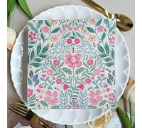 Napkins Colorful Flowers Paper Napkins, Super Soft, Cocktail Disposable Paper Tissues - Best for Christmas, Parties, Halloween, Thanksgiving20 Packs(33x33cm)