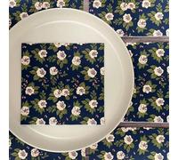 Napkins Dark Green Flower Tissue Paper Napkins Disposable Soft Serviettes Party Happy Birthday Wedding Wrapping Paper for Crafts Everyday Tableware,Christmas,Toilet 15 Packs(33x33cm)