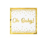 Napkins Elegant Gold White Tissue Paper Napkins Disposable Soft Serviettes Party Happy Birthday Wedding Wrapping Paper for Crafts Everyday Tableware,Christmas,Toilet 10 Packs(33x33cm)