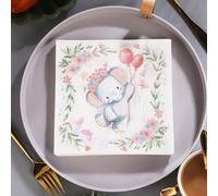 Napkins Elephant Balloon Table Decoration, Anniversary Decoration, Disposable Party Serviettes Napkins, Perfect for Birthdays, Weddings, Communion and Celebrations 20 Packs(33x33cm)