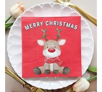 Napkins Elk Disposable Table Napkins - Soft and Strong Paper Serviettes for All Occasions - Everyday Tissues for Cleaning Spills Wiping Surfaces10 Packs(33x33cm)