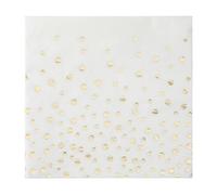 Napkins Golden Circle White Tissue Paper Napkins Disposable Soft Serviettes Party Happy Birthday Wedding Wrapping Paper for Crafts Everyday Tableware,Christmas,Toilet 5 Packs(33x33cm)