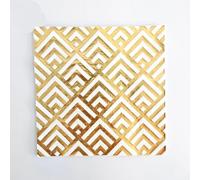 Napkins Golden Geometry Tissue Paper Napkins Disposable Soft Serviettes Party Happy Birthday Wedding Wrapping Paper for Crafts Everyday Tableware,Christmas,Toilet 20 Packs(33x33cm)