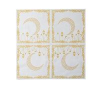 Napkins Golden Moon White Tissue Paper Napkins Disposable Soft Serviettes Party Happy Birthday Wedding Wrapping Paper for Crafts Everyday Tableware,Christmas,Toilet 15 Packs(33x33cm)