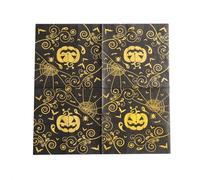 Napkins Golden Pumpkin Bat Tissue Paper Napkins Disposable Soft Serviettes Party Happy Birthday Wedding Wrapping Paper for Crafts Everyday Tableware,Christmas,Toilet 20 Packs(33x33cm)