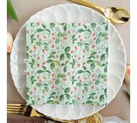 Napkins Green Leaves Disposable Table Napkins - Soft and Strong Paper Serviettes for All Occasions - Everyday Tissues for Cleaning Spills Wiping Surfaces30 Packs(33x33cm)