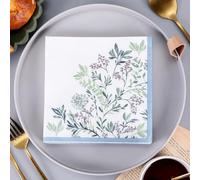 Napkins Green Leaves Paper Napkins, Super Soft, Cocktail Disposable Paper Tissues - Best for Christmas, Parties, Halloween, Thanksgiving 30 Packs(33x33cm)