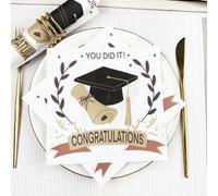 Napkins Happy Graduation Disposable Table Napkins - Soft and Strong Paper Serviettes for All Occasions - Everyday Tissues for Cleaning Spills Wiping Surfaces5 Packs(33x33cm)