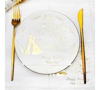 Napkins Hot Stamping Wedding Disposable Table Napkins - Soft and Strong Paper Serviettes for All Occasions - Everyday Tissues for Cleaning Spills Wiping Surfaces20 Packs(33x33cm)