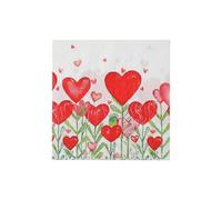 Napkins Insect Red Heart Tissue Paper Napkins Disposable Soft Serviettes Party Happy Birthday Wedding Wrapping Paper for Crafts Everyday Tableware,Christmas,Toilet 20 Packs(33x33cm)