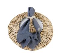 Napkins, Linen Gauze Cotton Napkin 24 Pcs 32x32cm Multicolor(24pcs Dark Grey)