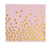 Napkins Pink Golden Circle Tissue Paper Napkins Disposable Soft Serviettes Party Happy Birthday Wedding Wrapping Paper for Crafts Everyday Tableware,Christmas,Toilet 30 Packs(33x33cm)