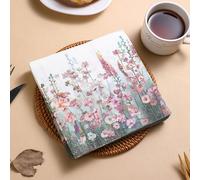 Napkins Pink Plant Flowers Disposable Table Napkins - Soft and Strong Paper Serviettes for All Occasions - Everyday Tissues for Cleaning Spills Wiping Surfaces20 Packs(33x33cm)
