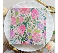 Napkins Purple Flowers Paper Napkins, Super Soft, Cocktail Disposable Paper Tissues - Best for Christmas, Parties, Halloween, Thanksgiving10 Packs(33x33cm)