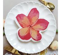 Napkins Red Flower Disposable Table Napkins - Soft and Strong Paper Serviettes for All Occasions - Everyday Tissues for Cleaning Spills Wiping Surfaces15 Packs(33x33cm)