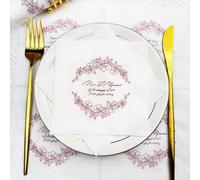 Napkins Red Flower Disposable Table Napkins - Soft and Strong Paper Serviettes for All Occasions - Everyday Tissues for Cleaning Spills Wiping Surfaces30 Packs(33x33cm)