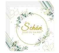 Napkins Schön Dass Du Da Bist - 20 pieces, Eucalyptus design, Quality paper napkins, Ideal for wedding, birthday, table decoration