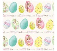 Napkins Set of 20 - Tissue with Easter Egg Design Wild Size Approx. 33 x 33 cm