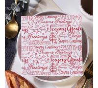 Napkins Snowflake Christmas Tree Table Decoration, Anniversary Decoration, Disposable Party Serviettes Napkins, Perfect for Birthdays, Weddings, Communion and Celebrations 20 Packs(33x33cm)