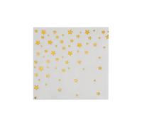 Napkins Star White Gold Tissue Paper Napkins Disposable Soft Serviettes Party Happy Birthday Wedding Wrapping Paper for Crafts Everyday Tableware,Christmas,Toilet 5 Packs(33x33cm)