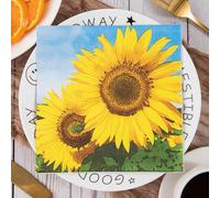 Napkins Sunflower Paper Napkins, Super Soft, Cocktail Disposable Paper Tissues - Best for Christmas, Parties, Halloween, Thanksgiving20 Packs(33x33cm)