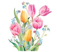 Napkins Tulips 20 Pack 3 Ply Paper Ambiente Party Tableware Serviettes 16.5cm x 16.5cm