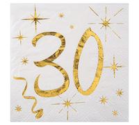 Napkins with golden lettering 18, birthday napkins 18 gold (30)