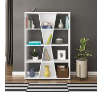 Naples 4 Shelf Medium Bookcase Shelving Unit - White