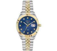 Naples Blue Dial 12406 Two Tone Swiss Quartz Watch GV2 Multi One Size