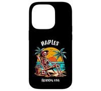 Naples Florida Funny Skeleton in the Hot Sun Design Case for iPhone 14 Pro