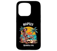 Naples Florida Funny Skeleton in the Hot Sun Design Case for iPhone 15 Pro