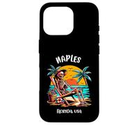 Naples Florida Funny Skeleton in the Hot Sun Design Case for iPhone 16 Pro