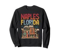 Naples Florida Retro Beach Palm Trees Design Sweatshirt